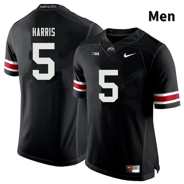 Men's Ohio State Buckeyes #5 Jaylen Harris Black Authentic College Stitched Football Jersey 23KP046WM